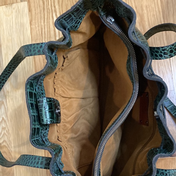 Patricia Nash 10th Anniversary Limited Edition Vintage Green Croc Leather Bag - Picture 10 of 16